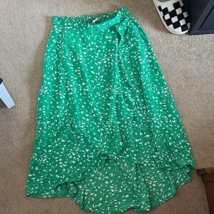 Le Lis Green High Low Skirt